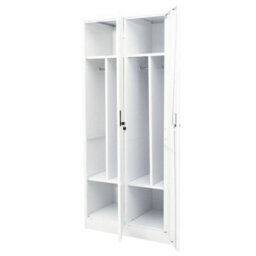 Berkfield Wardrobe White 80X50X180 Cm Steel - thumbnail 7