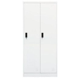 Berkfield Wardrobe White 80X50X180 Cm Steel - thumbnail 2
