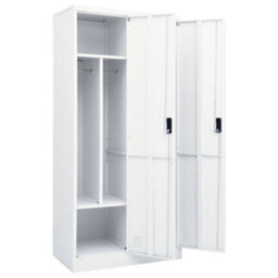 Berkfield Wardrobe White 80X50X180 Cm Steel - thumbnail 5