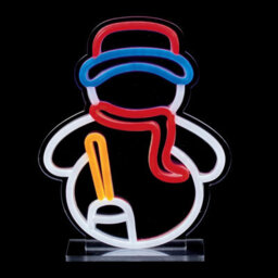 Premier Decorations Limited Neon Led Snowman Light Sign Table Top Decoration Small Xmas Light 29Cm - thumbnail 3