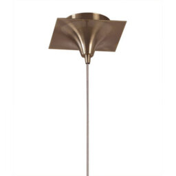 Luminosa Lighting Luminosa Akira Square Pendant 4 Light E27, Antique Brass With Cream Shade - thumbnail 3