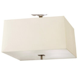 Luminosa Lighting Luminosa Akira Square Pendant 4 Light E27, Antique Brass With Cream Shade - thumbnail 5