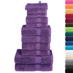 Berkfield Durable 12 Piece Premium Towel Set Solund Purple 600 Gsm