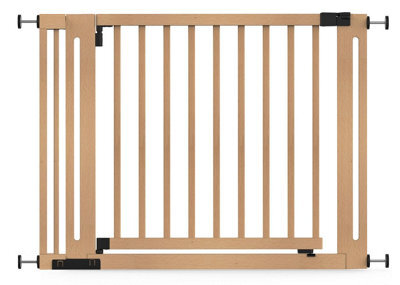 Safetots Wooden Elegance Gate, Natural, 105Cm - 113Cm, Pressure Fit Safety Gate, 73Cm Extra Wide Doorway, Easy Installation - image 1