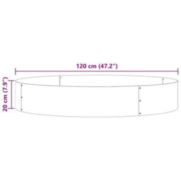 Berkfield Garden Planters 5 Pcs White 120X120X20 Cm Steel - thumbnail 8