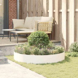Berkfield Garden Planters 5 Pcs White 120X120X20 Cm Steel - thumbnail 4