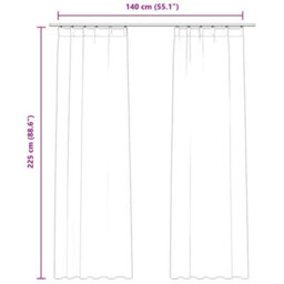 Berkfield Blackout Curtains 2 Pcs With Hooks Velvet Dark Blue 140X225 Cm - thumbnail 7