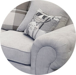 Verona 2 Seater Sofa Light Grey Velour Fabric Chesterfield Style Scatter Cushions - thumbnail 4