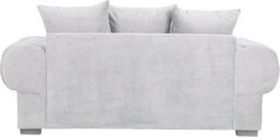 Verona 2 Seater Sofa Light Grey Velour Fabric Chesterfield Style Scatter Cushions - thumbnail 6