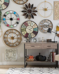 Beliani Wall Clock Boswil 59 Cm Metal Multicolour - thumbnail 2