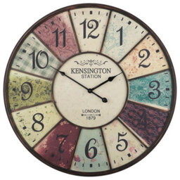 Beliani Wall Clock Boswil 59 Cm Metal Multicolour - thumbnail 1