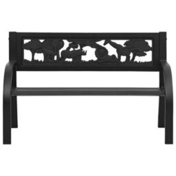 Vidaxl Children Garden Bench 86 Cm Steel - thumbnail 2