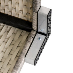 Wyld Haus Vimito Light Grey Square Rattan Outdoor Side Table With Tempered Glass Top, 65 X 65 X 37.5 Cm - thumbnail 9