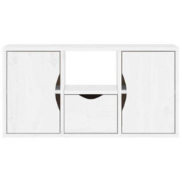 Berkfield Tv Cabinet With Drawer Odda White 79X24X40 Cm Solid Wood Pine - thumbnail 6