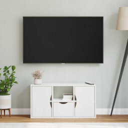 Berkfield Tv Cabinet With Drawer Odda White 79X24X40 Cm Solid Wood Pine - thumbnail 4