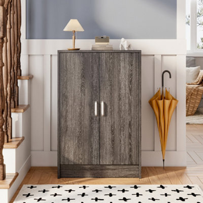 Thehotsale Grey 6-Tier Wooden Shoe Storage Cabinet With 2 Doors - image 1