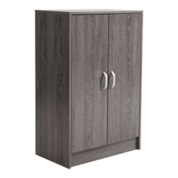 Thehotsale Grey 6-Tier Wooden Shoe Storage Cabinet With 2 Doors - thumbnail 3