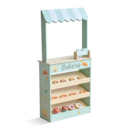 Teamson Kids Jolly Pals Wooden Bakery Stand With 12 Pastry Pieces, Mint Green - thumbnail 1