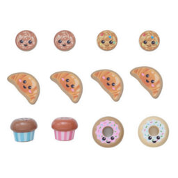 Teamson Kids Jolly Pals Wooden Bakery Stand With 12 Pastry Pieces, Mint Green - thumbnail 6