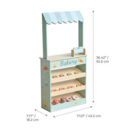 Teamson Kids Jolly Pals Wooden Bakery Stand With 12 Pastry Pieces, Mint Green - thumbnail 8