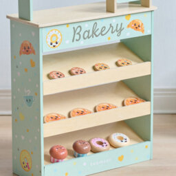 Teamson Kids Jolly Pals Wooden Bakery Stand With 12 Pastry Pieces, Mint Green - thumbnail 9