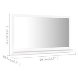 Walplus Bathroom Mirror White 60X10.5X37 Cm Engineered Wood - thumbnail 7