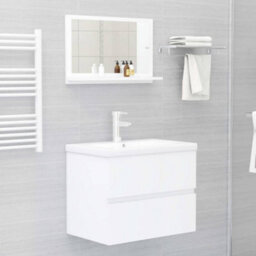 Walplus Bathroom Mirror White 60X10.5X37 Cm Engineered Wood - thumbnail 6