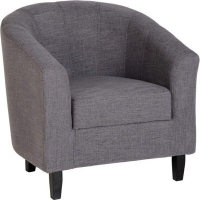 Seconique Tempo Tub Chair In Grey Fabric Designed To Fit Seamlessly In Any Living Area - image 1