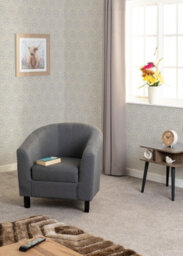 Seconique Tempo Tub Chair In Grey Fabric Designed To Fit Seamlessly In Any Living Area - thumbnail 4