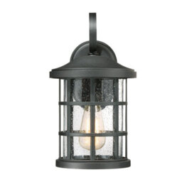 Stylish Outdoor Ip44 Wall Light Lantern In Earth Black Finish For 60W Led Bulb - thumbnail 3