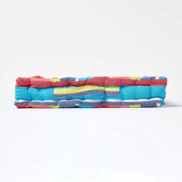 Homescapes Cotton Multicoloured Stripe Floor Cushion, 40 X 40 Cm - thumbnail 5