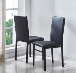 Modernique Emillia Mdf Marble Effect Dining Table With 6 Faux Leather Chairs In Grey - thumbnail 3