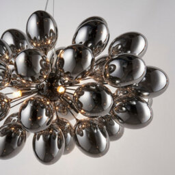 Luminosa Lighting Luminosa Infinity Pendant Black Chrome Effect Plate & Smokey Mirror Effect Tinted Glass 8 Light Dimmable Ip20 - G9 - thumbnail 5
