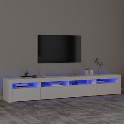 Walplus Tv Cabinet With Led Lights White 240X35X40 Cm - image 1