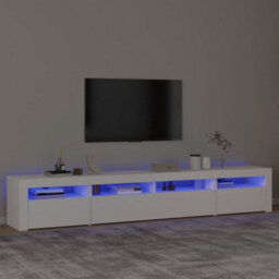 Walplus Tv Cabinet With Led Lights White 240X35X40 Cm - thumbnail 1