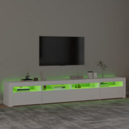 Walplus Tv Cabinet With Led Lights White 240X35X40 Cm - thumbnail 4