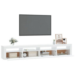 Walplus Tv Cabinet With Led Lights White 240X35X40 Cm - thumbnail 6