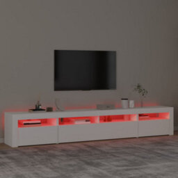 Walplus Tv Cabinet With Led Lights White 240X35X40 Cm - thumbnail 5