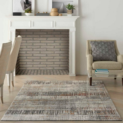 Multicoloured Modern Abstract Rug Easy To Clean Living Room Bedroom And Dining Room-66 X 229Cm (Runner) - image 1