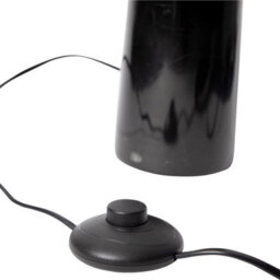 First Choice Lighting Set Of 2 Phoenix Black Marble Satin Brass White Floor Lamps - thumbnail 3