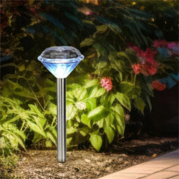10 X Stainless Steel Solar Diamond Stake Lights Garden Lanterns - thumbnail 5