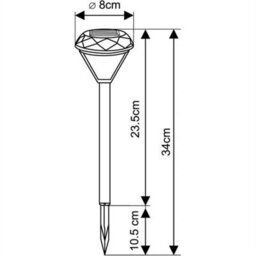 10 X Stainless Steel Solar Diamond Stake Lights Garden Lanterns - thumbnail 2