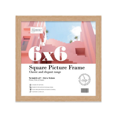 6X6 Oak Picture Frame (15.2 X 15.2Cm) Poster, Photo, Artwork, Gallery Wall Or Print - image 1