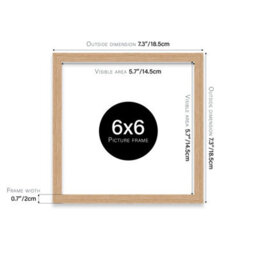 6X6 Oak Picture Frame (15.2 X 15.2Cm) Poster, Photo, Artwork, Gallery Wall Or Print - thumbnail 3