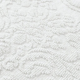 Allure Bath Fashions Gracie Floral Jacquard Scalloped Bath Mat - White - thumbnail 2