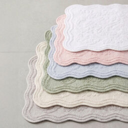 Allure Bath Fashions Gracie Floral Jacquard Scalloped Bath Mat - White - thumbnail 6