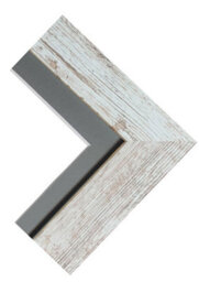 Frames By Post Metro Distressed White Frame With Dark Grey Mount 45 X 30Cm Image Size 14 X 8 Inch - thumbnail 3