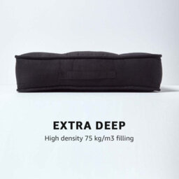 Homescapes Black Faux Suede Armchair Booster Cushion - thumbnail 5