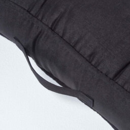 Homescapes Black Faux Suede Armchair Booster Cushion - thumbnail 6