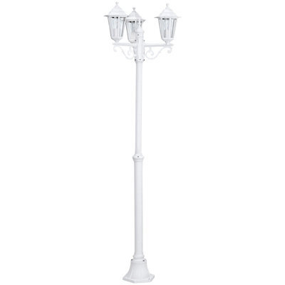 Stylish Ip44 Outdoor White Aluminium Lantern With 3 Arms For Garden Lighting - image 1